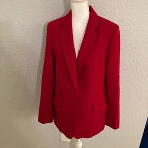 TALBOTS Wool/Polyester single button blazer Red Size 16